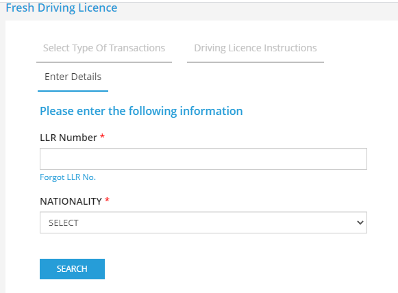 Apply Driving License - RTA Citizen