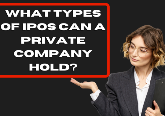 What types of IPOs can a private company hold?